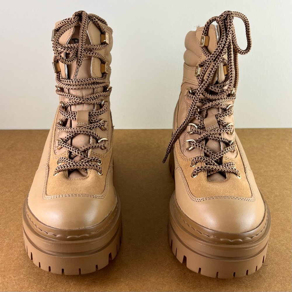 NEW SAM EDELMAN TAN COMBAT BOOTS - Picture 9 of 11